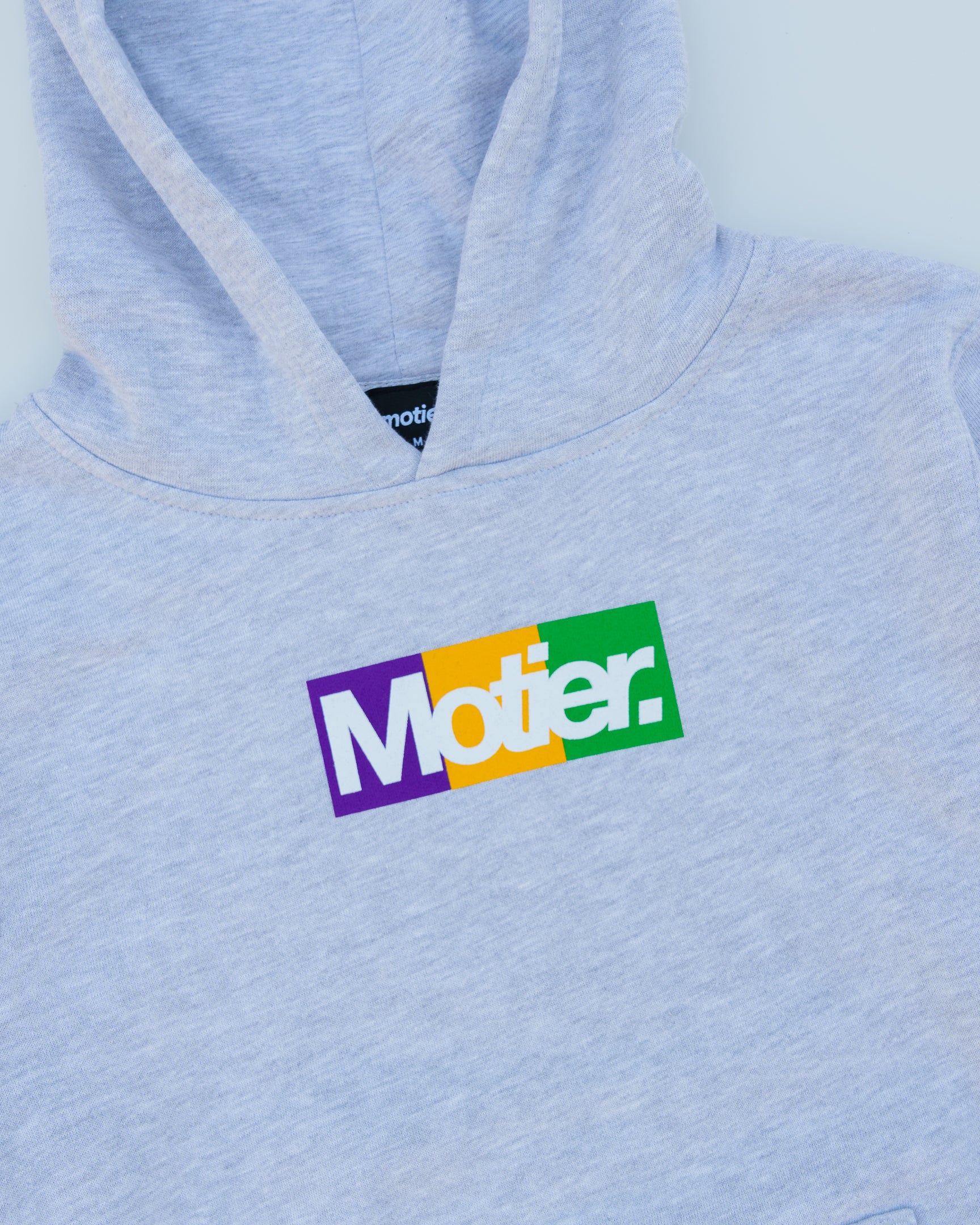 The Youth Mardi Gras Box Hoodie (Grey) - Motier Lafayette 