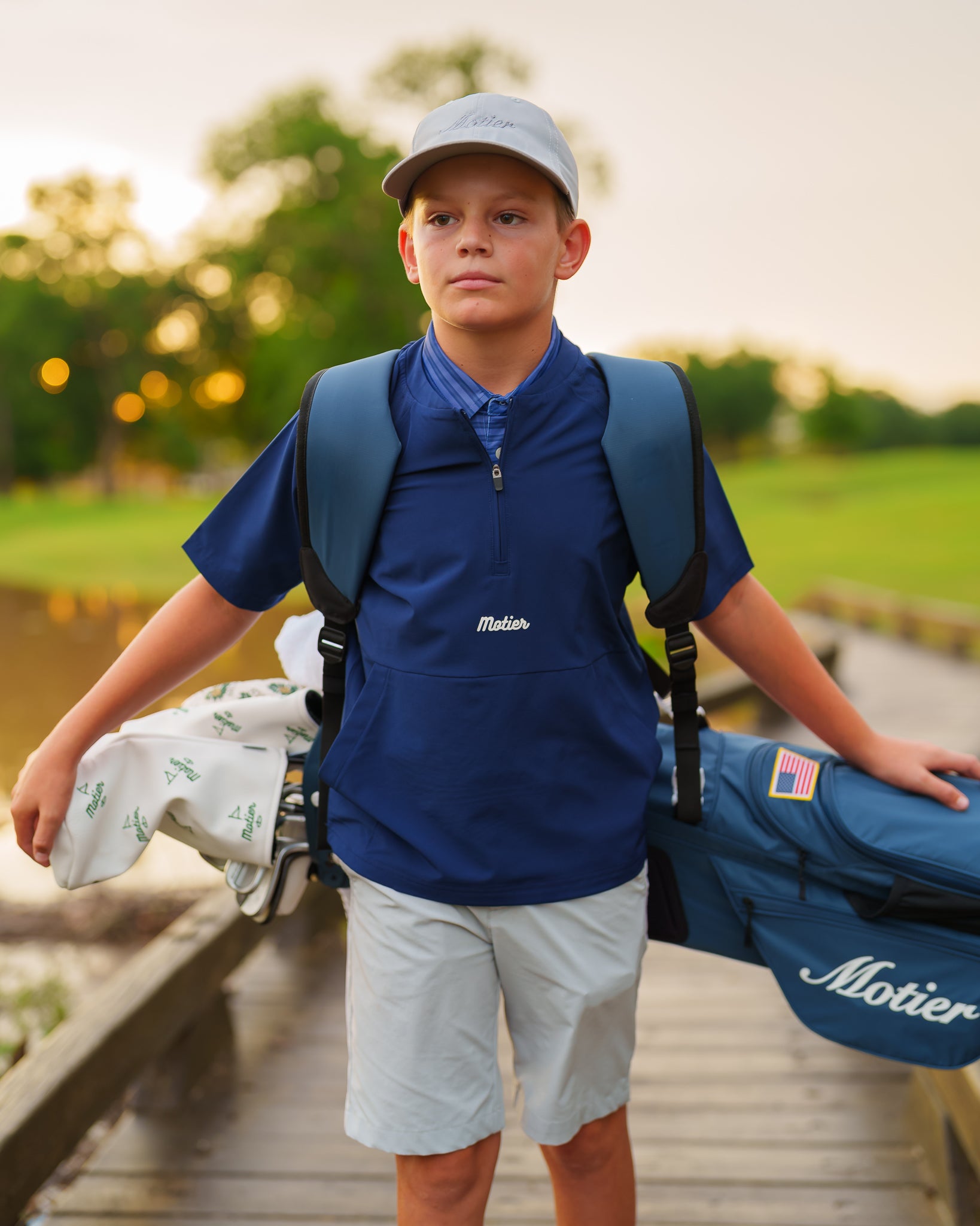 The Youth Apex Half-Zip Pullover (Navy)