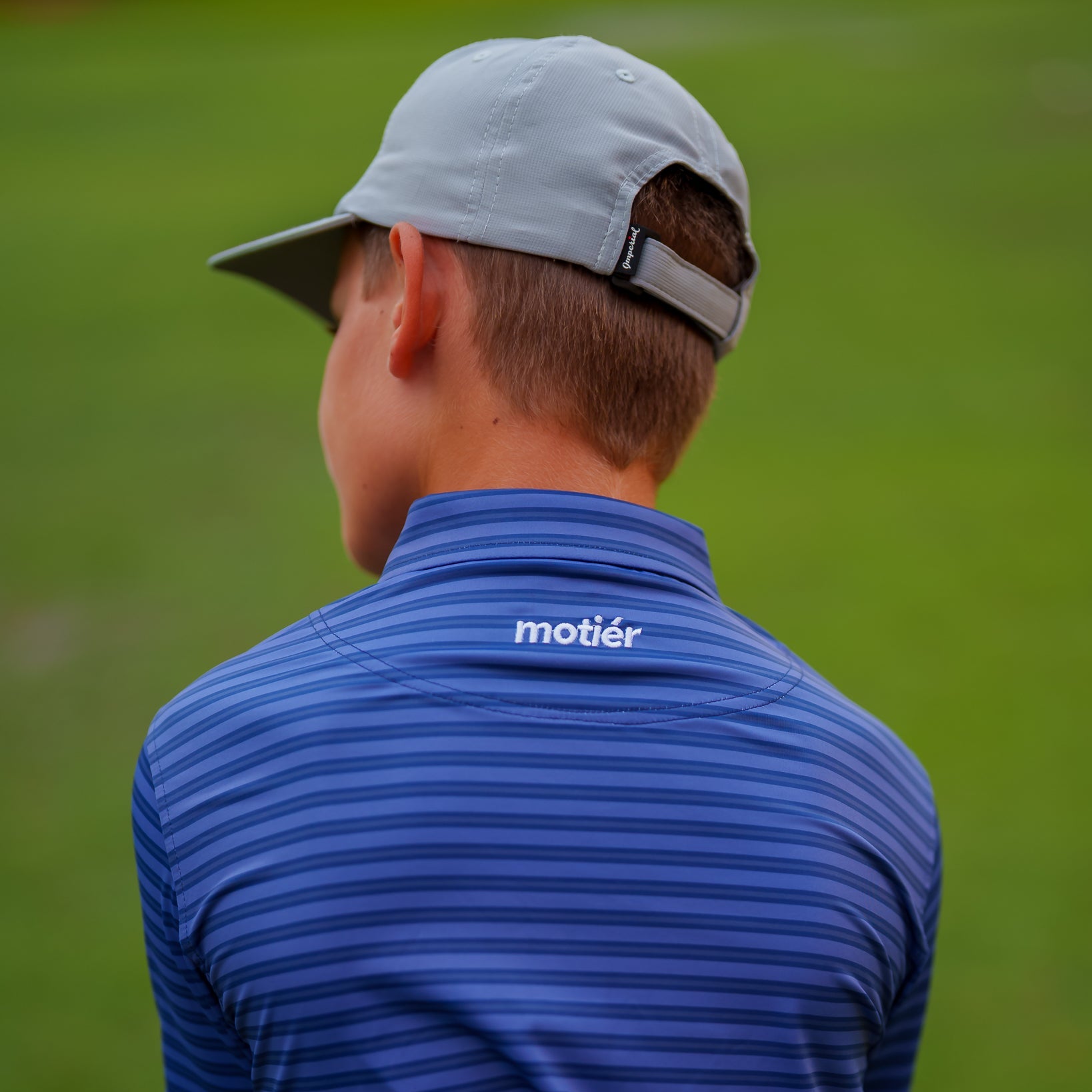 The Motier Striped Youth Tour Golf Polo (Oceana) - Motier Lafayette 