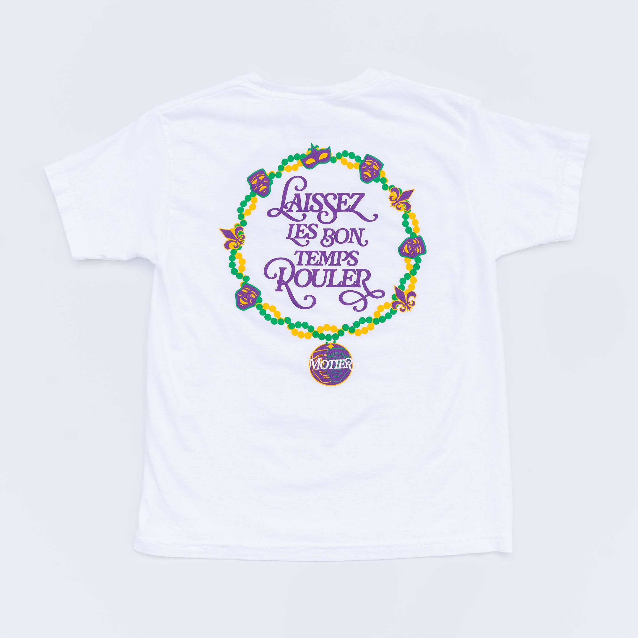 The Youth Krewe De Motier 2025 Tee (White) - Motier Lafayette 