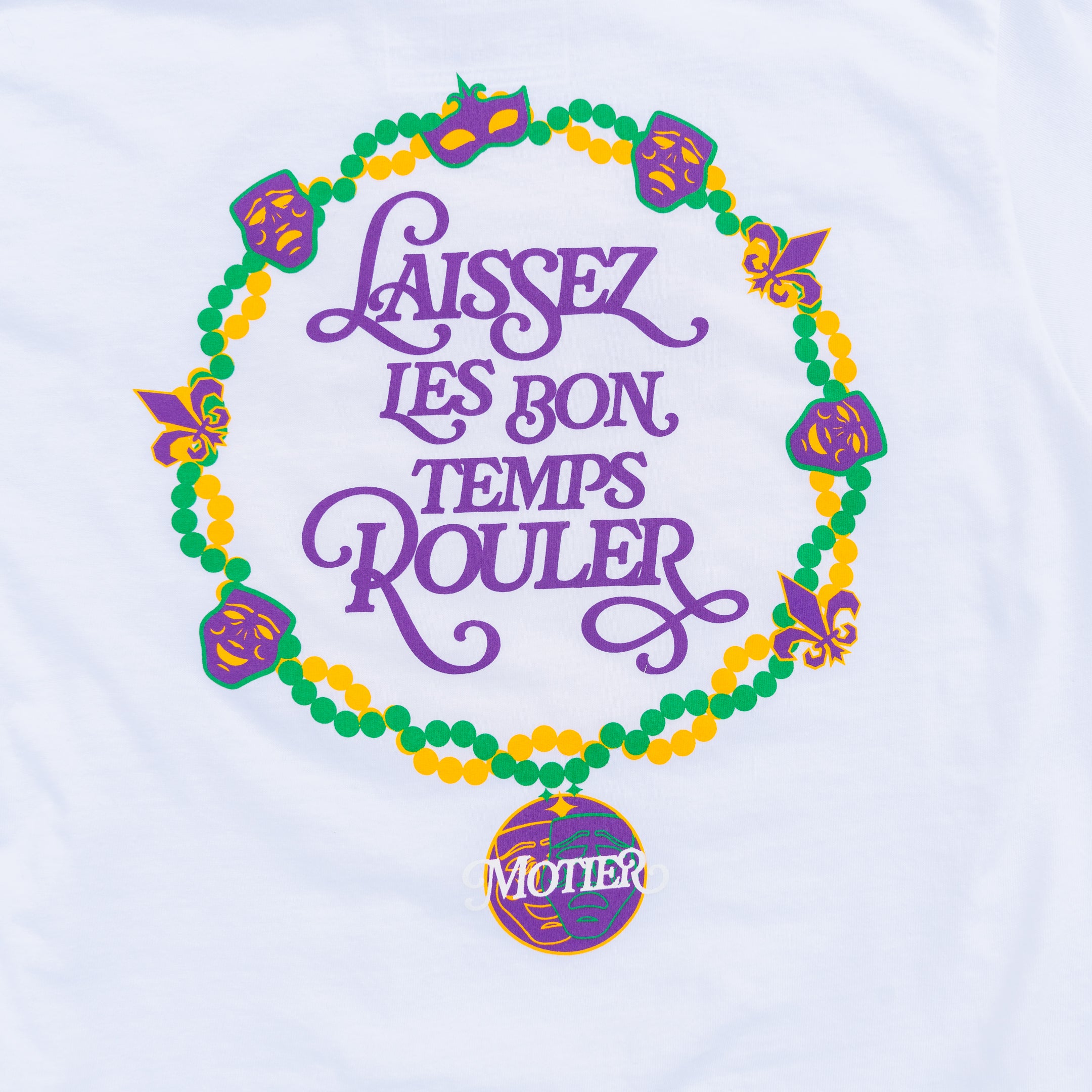 The Youth Krewe De Motier 2025 Tee (White) - Motier Lafayette 