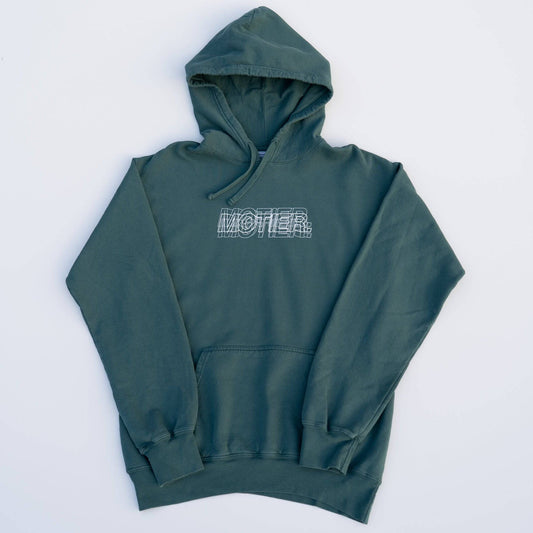 3D Motier Pigment Dyed Hoodie (Atlantic Green)