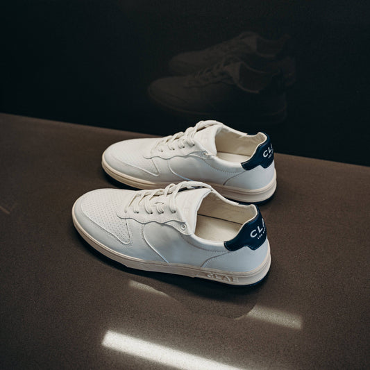 Clae Malone Vegan (White Leather/Ocean)