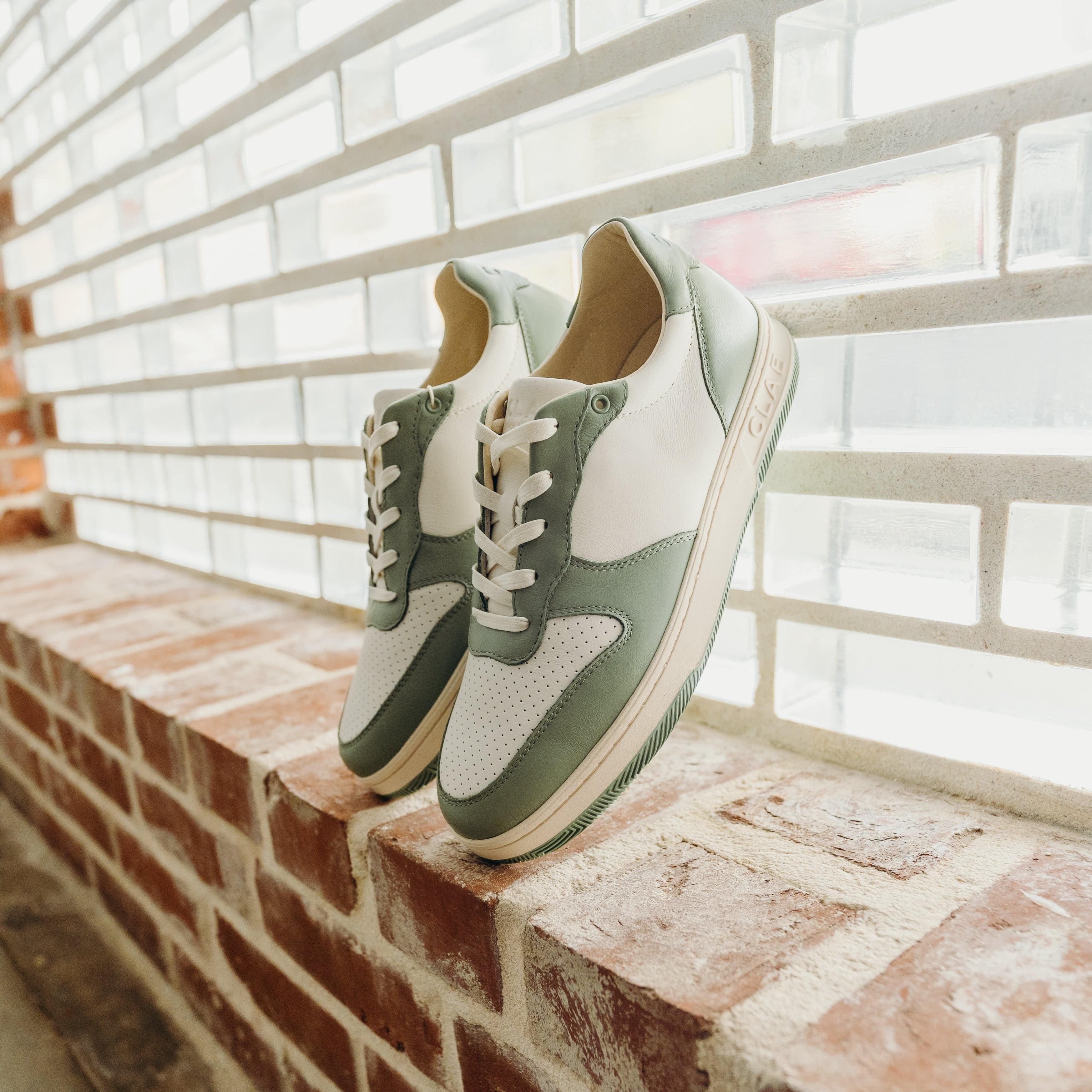 Clae Malone (Menta Leather/Off White) - Motier Lafayette 