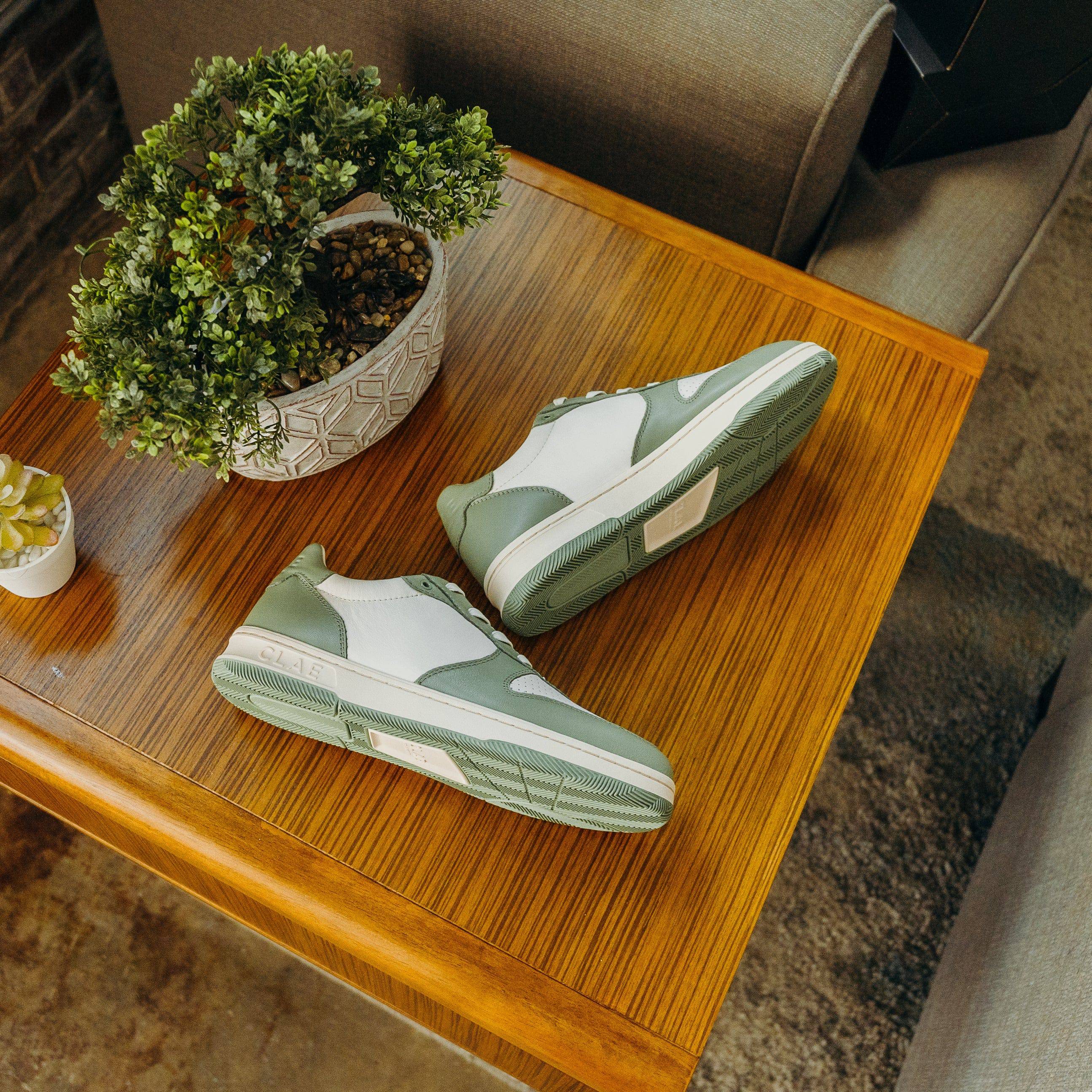 Clae Malone (Menta Leather/Off White) - Motier Lafayette 