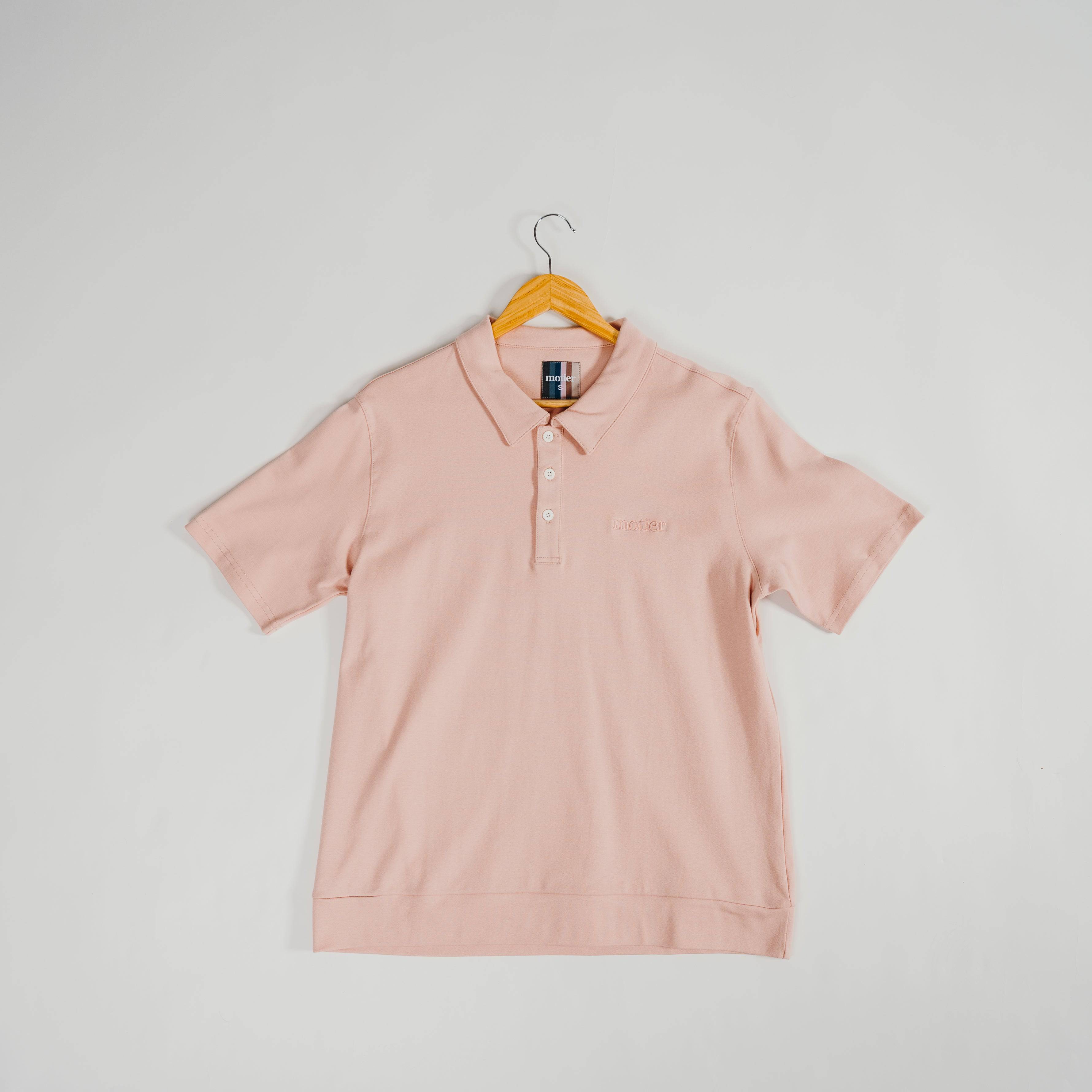 The Motier Knit Polo (Rose) - Motier Lafayette 
