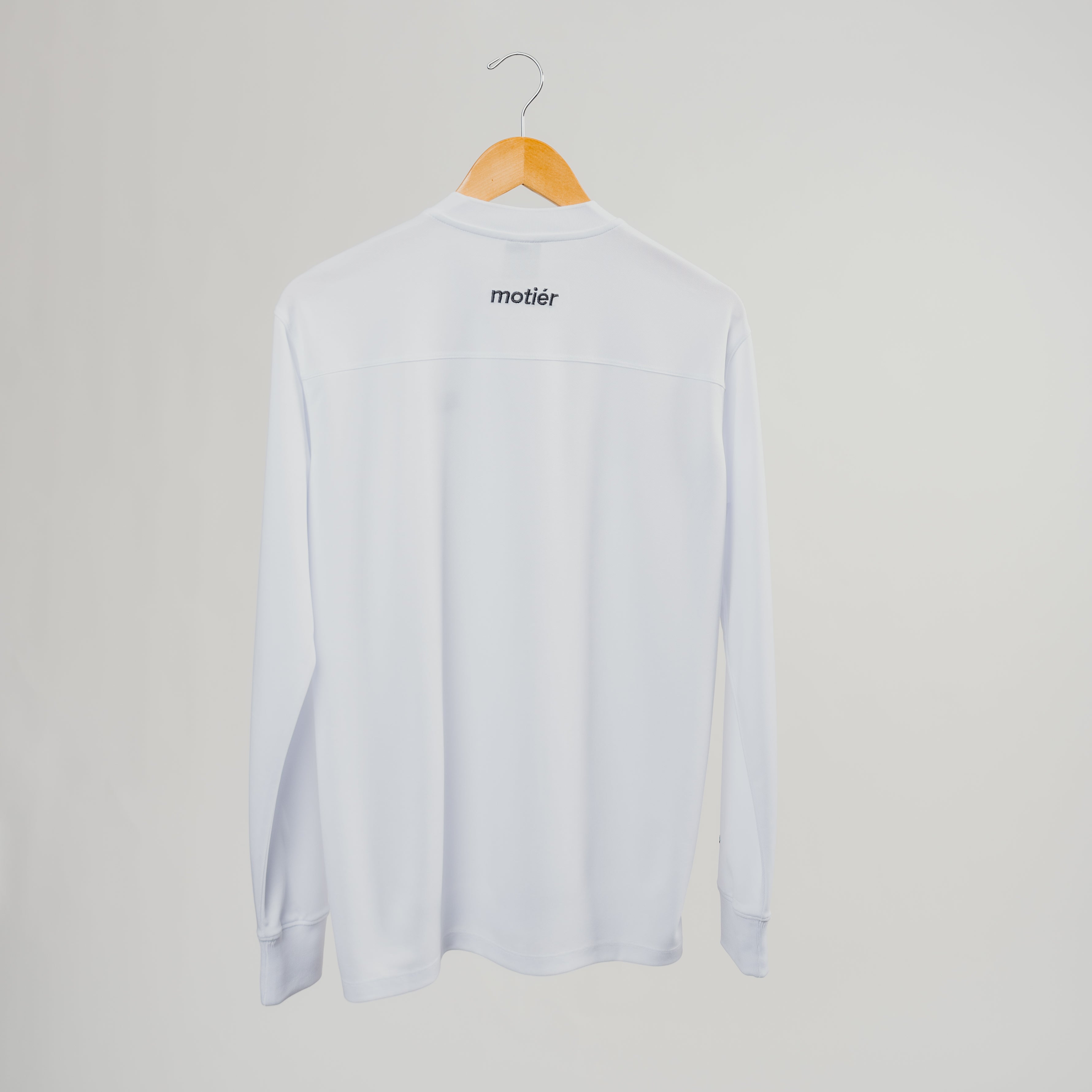 The Blade Collar L/S Polo (White) - Motier Lafayette 