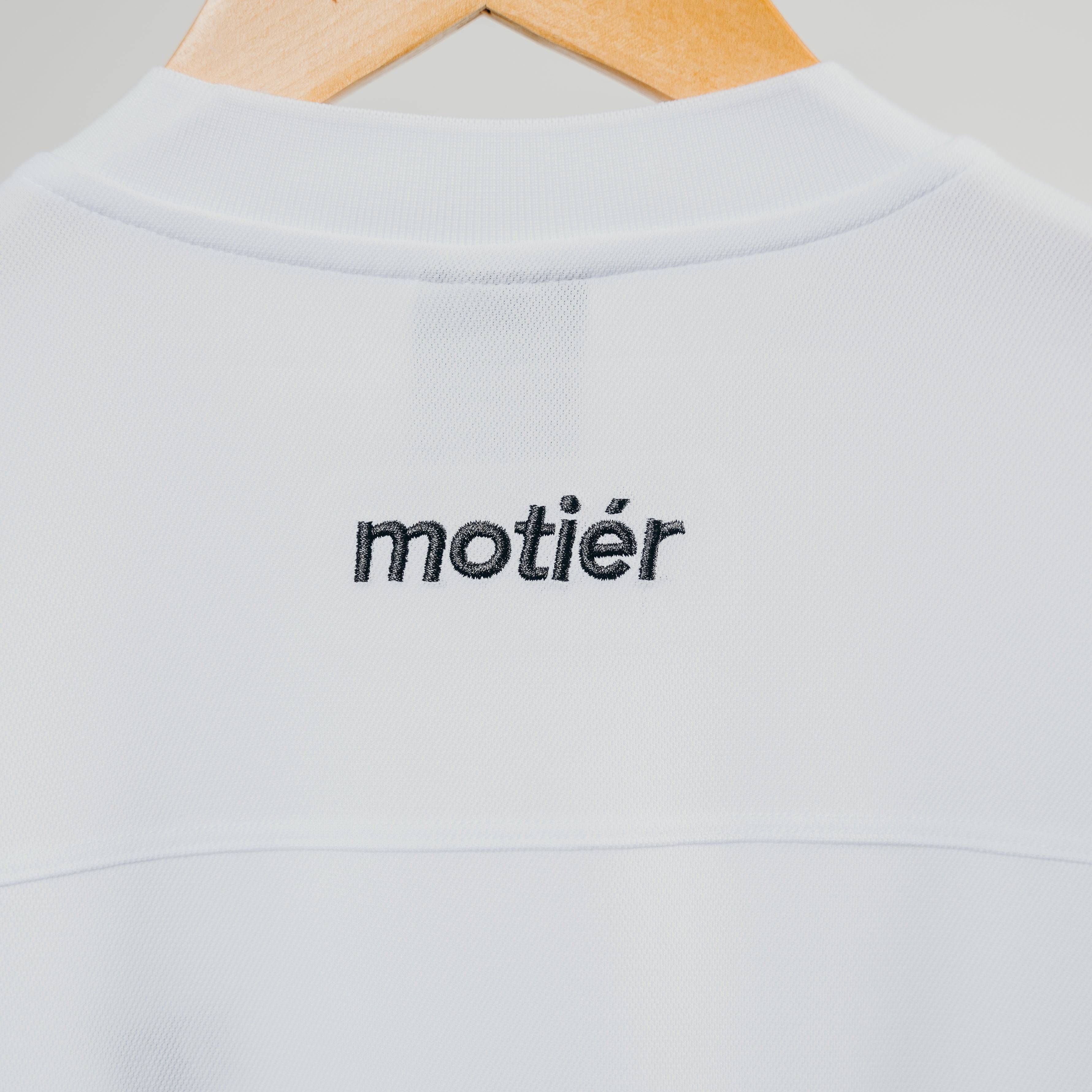The Blade Collar L/S Polo (White) - Motier Lafayette 