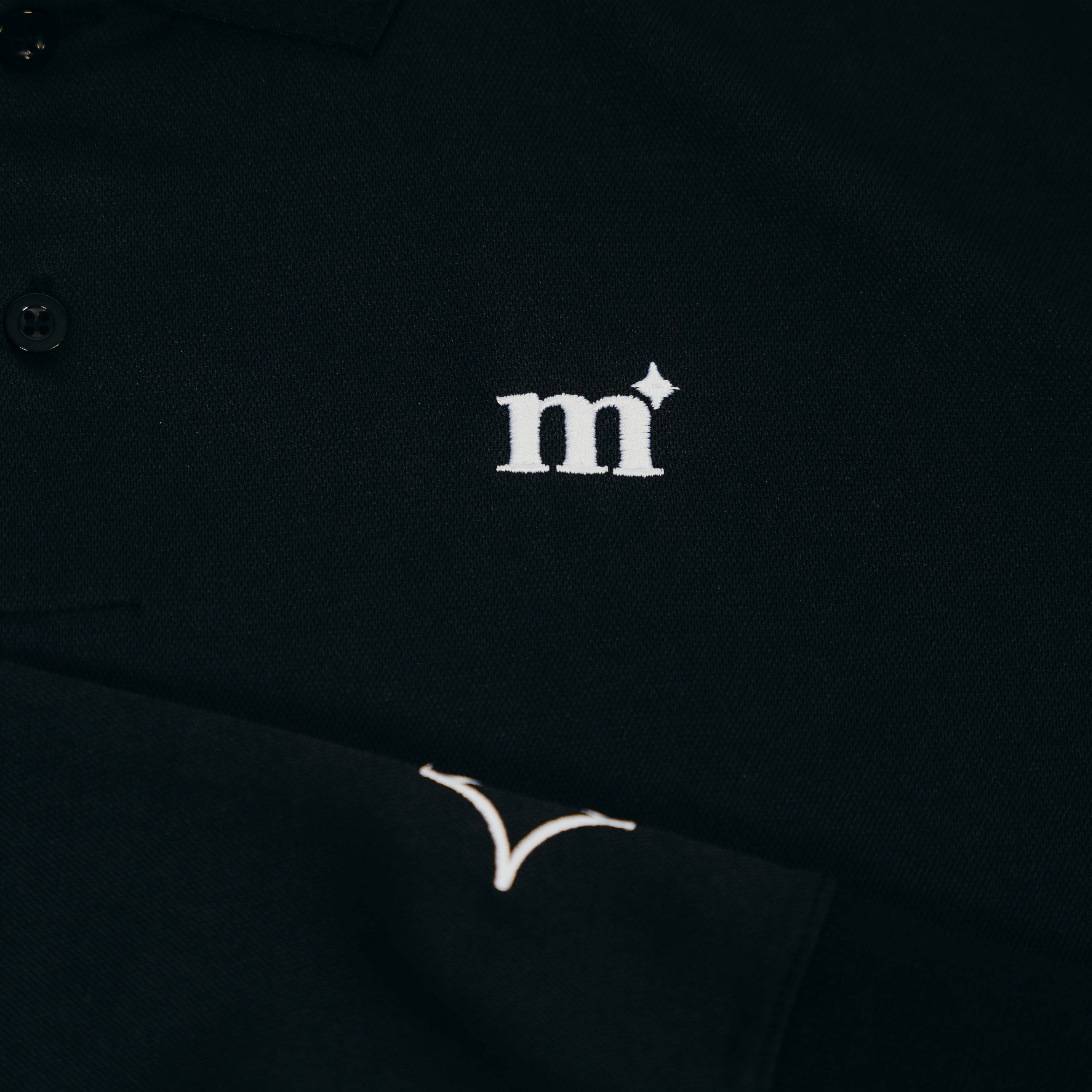 The Interlock L/S Polo (Black) - Motier Lafayette 