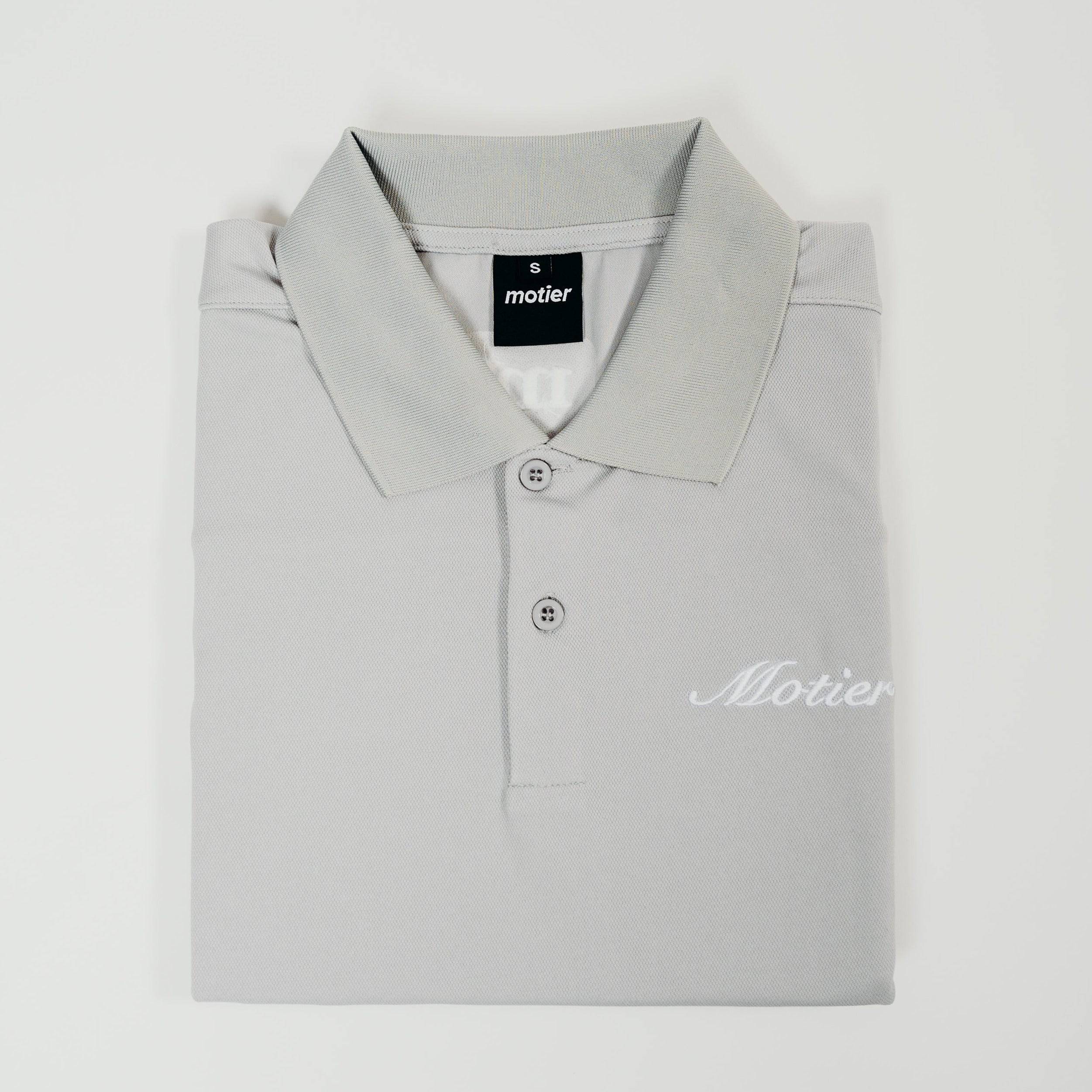 The Interlock L/S Polo (Grey) - Motier Lafayette 