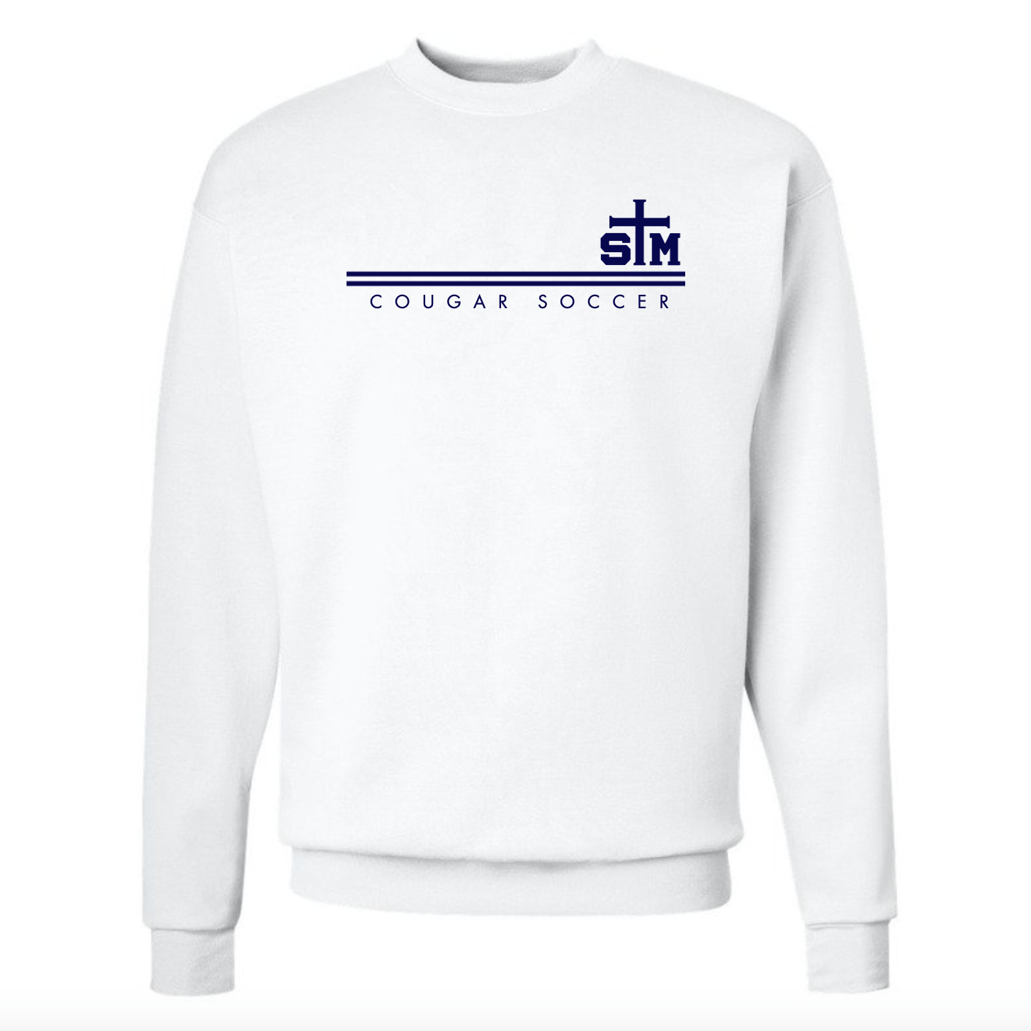 STM Two-Stripe Crewneck Sweater (White) - Motier Lafayette 