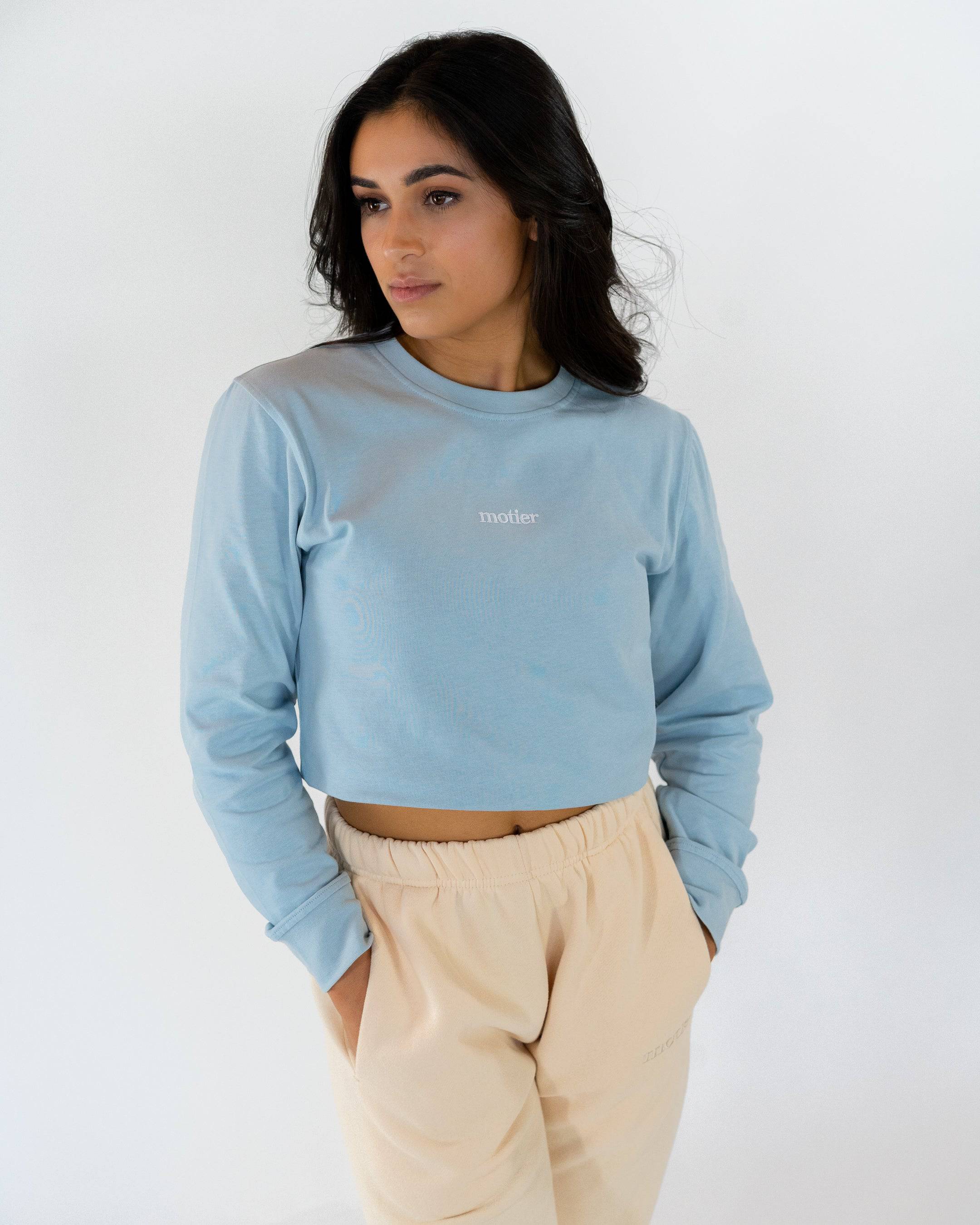 The Alexandre Luxe L/S Crop (Illusion Blue) - Motier Lafayette 