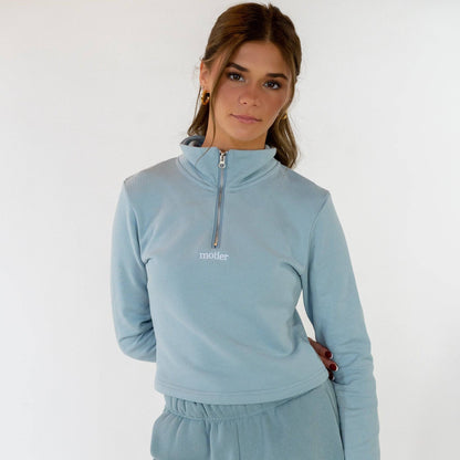 The Alexandre Quarter Zip (Sky Blue)