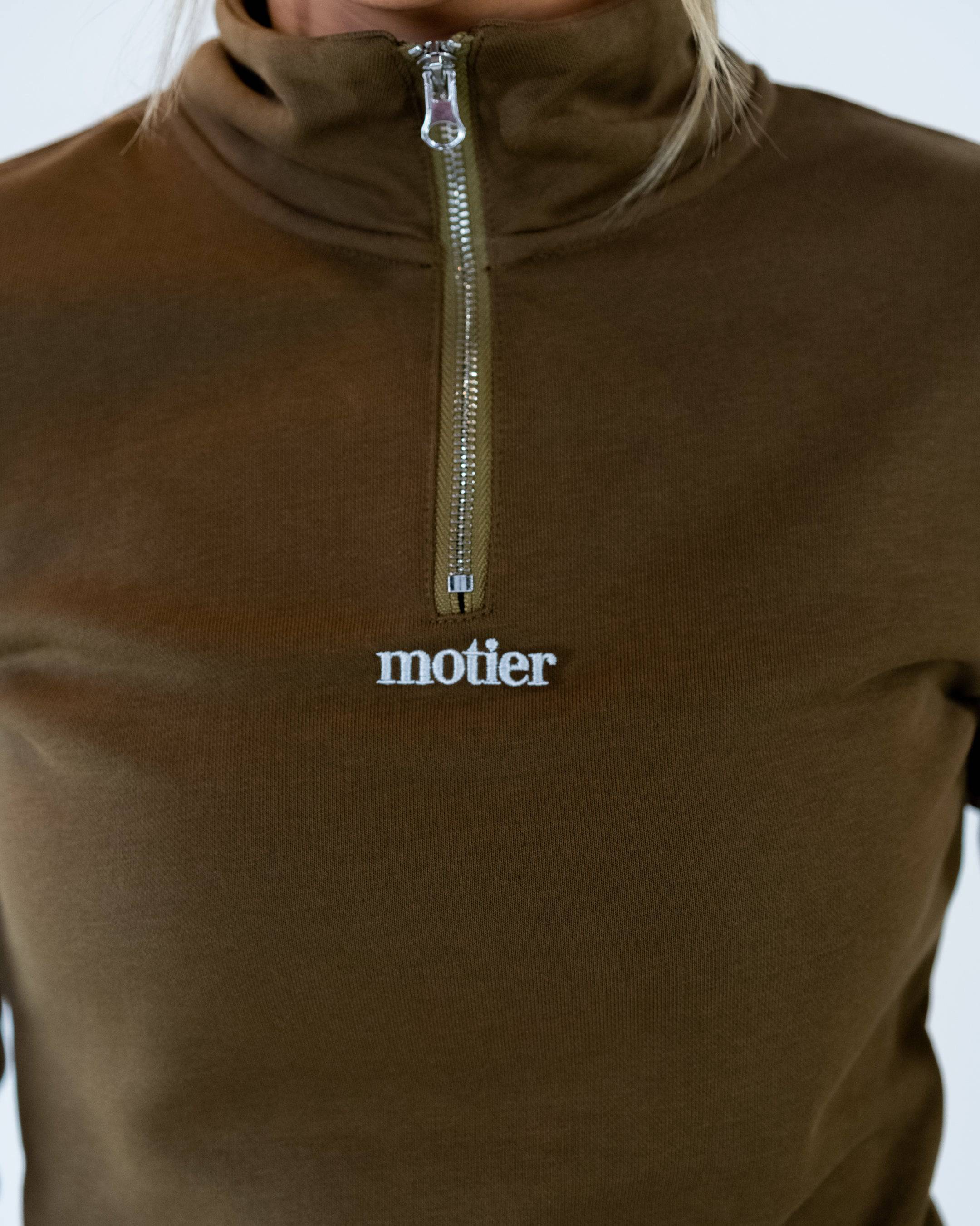 The Alexandre Quarter Zip (Brownstone) - Motier Lafayette 