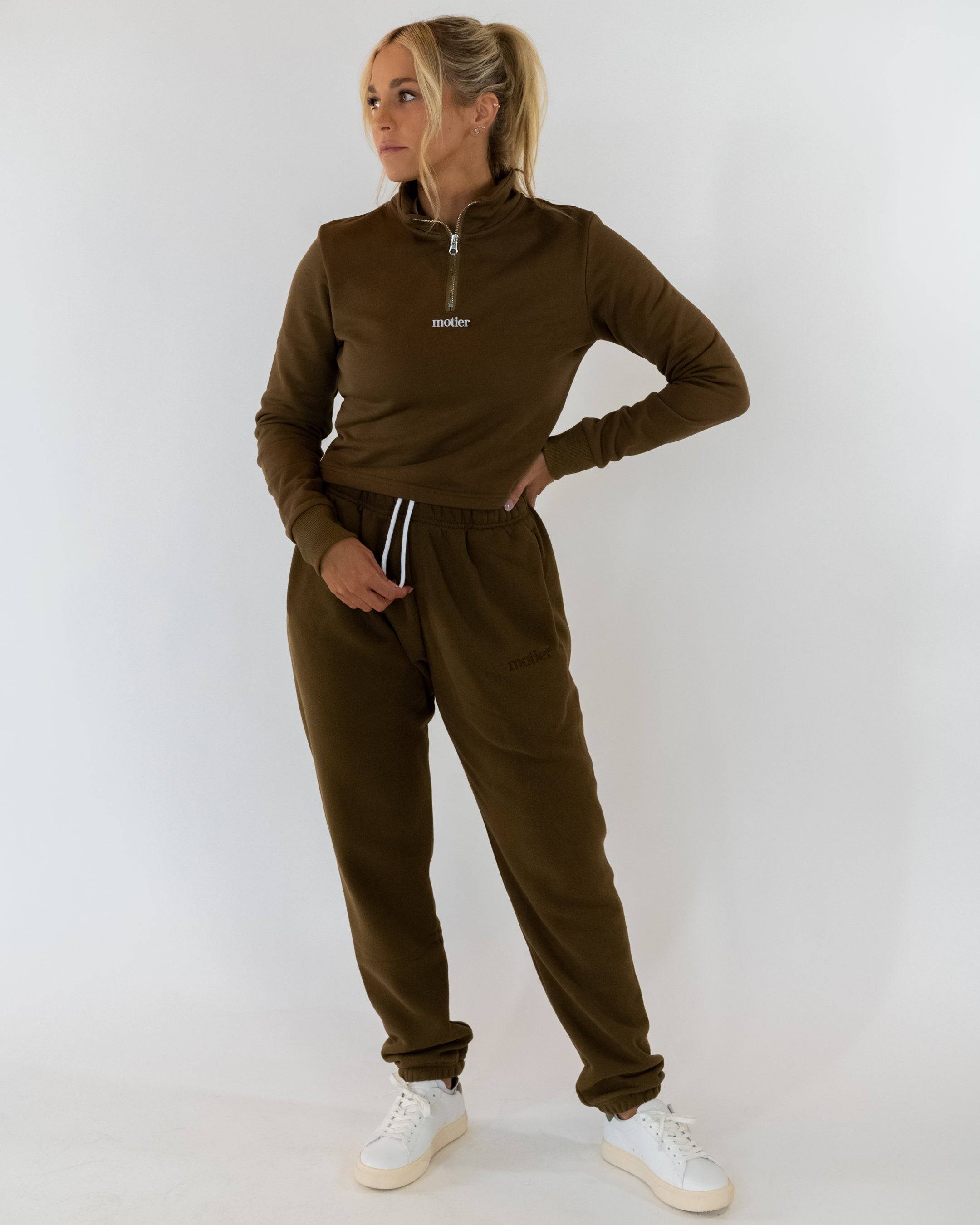 The Alexandre Quarter Zip (Brownstone) - Motier Lafayette 