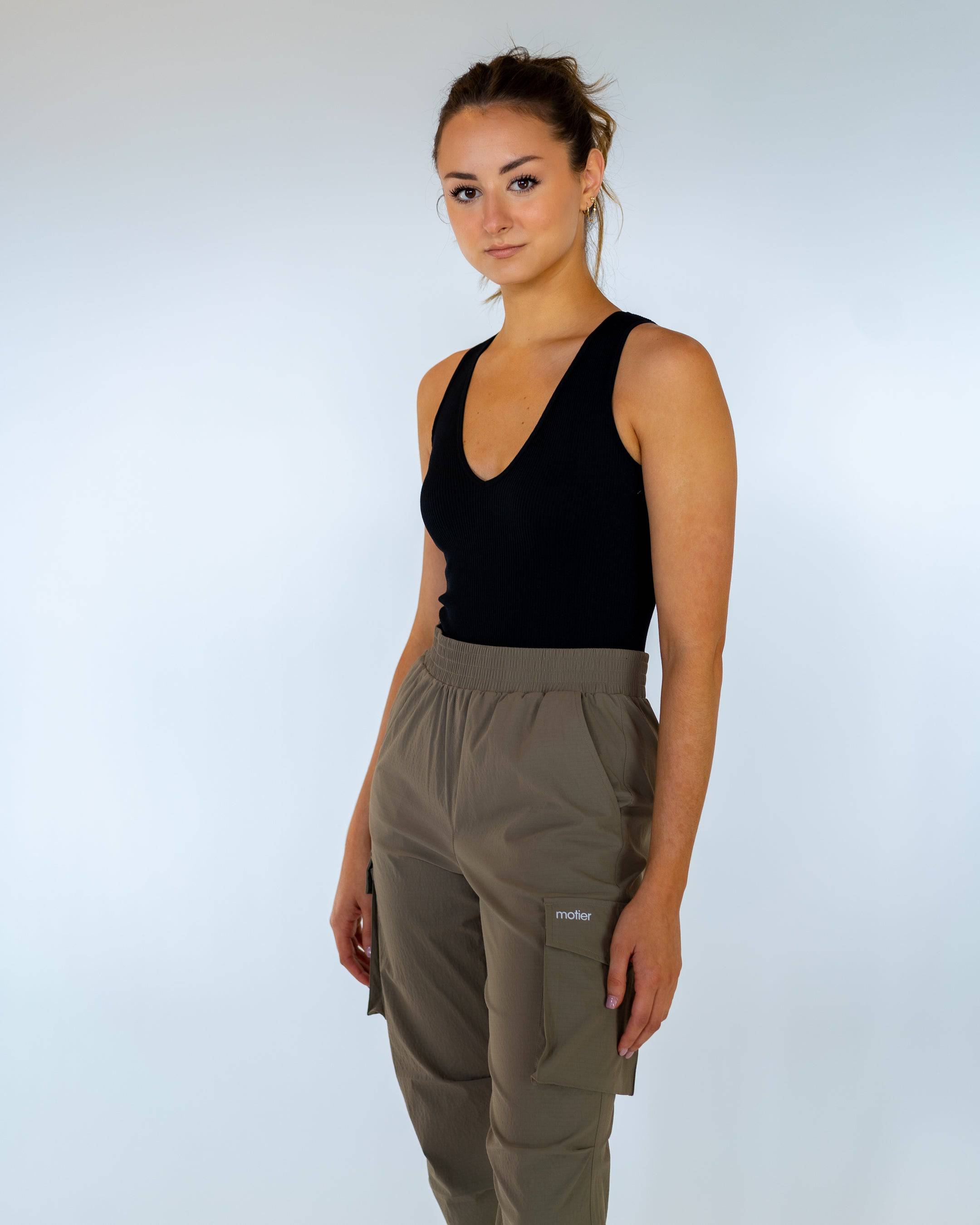 Motier Women STC Patch Ribbed Seamless Bodysuit (Black) - Motier Lafayette 