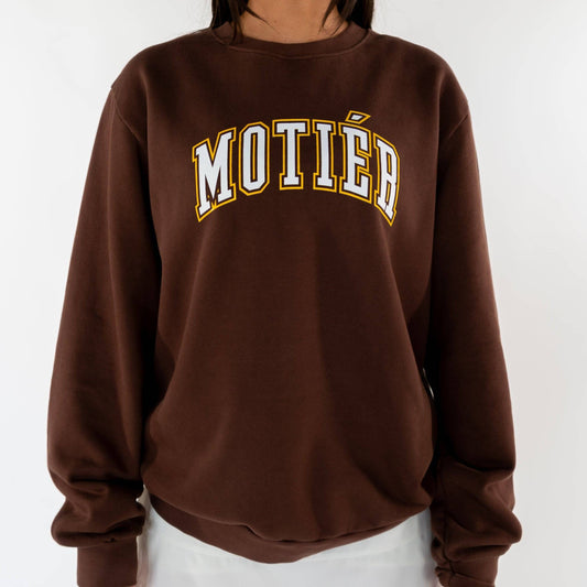 University Logo Luxe Premium Crewneck (Chocolate)