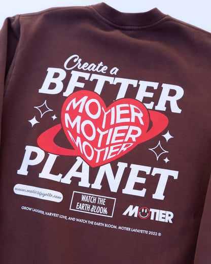 Earth Day Luxe Crewneck (Coffee)