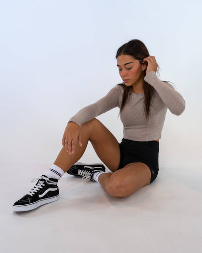 Brushed Active L/S Top (Light Tan)