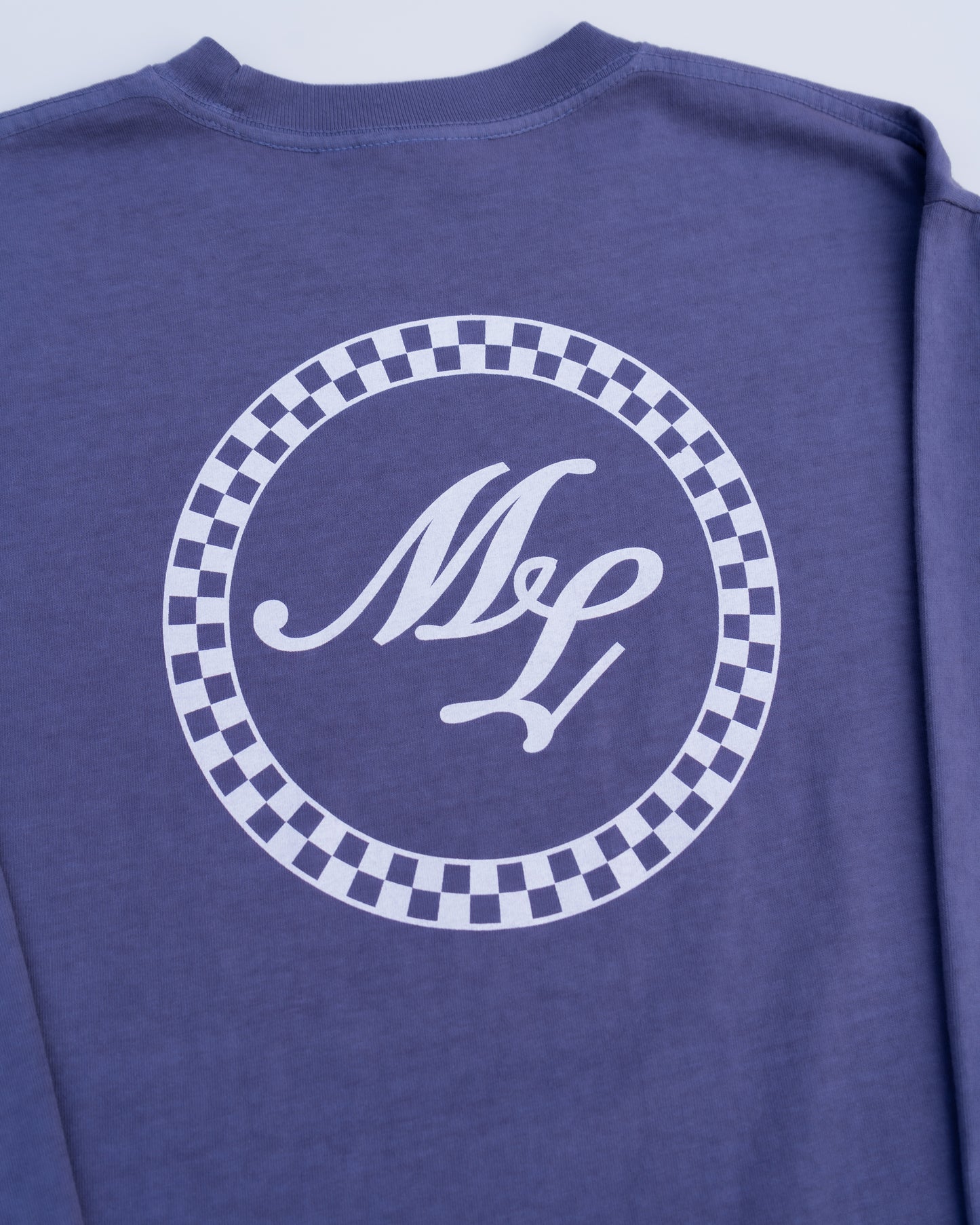ML Checkered Luxe L/S Tee (Grey Blue)