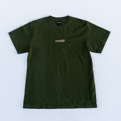 The Classic Embroidery Luxe Tee (Moss)