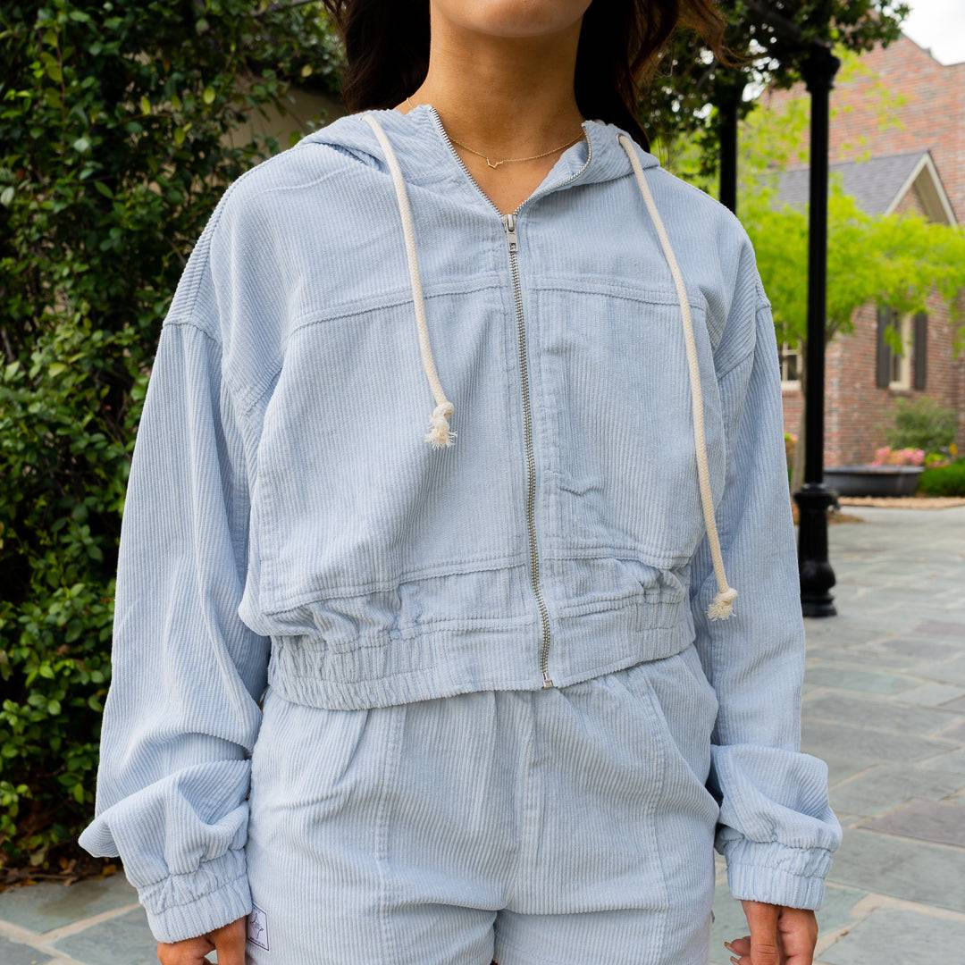 Corduroy Full-Zip Jacket (Sky Blue)