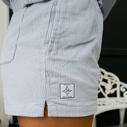 Versatile Corduroy Shorts (Sky Blue)