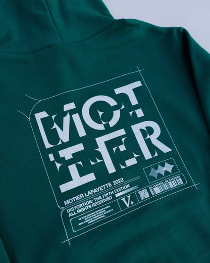 The Distortion V Hoodie (Dark Green)
