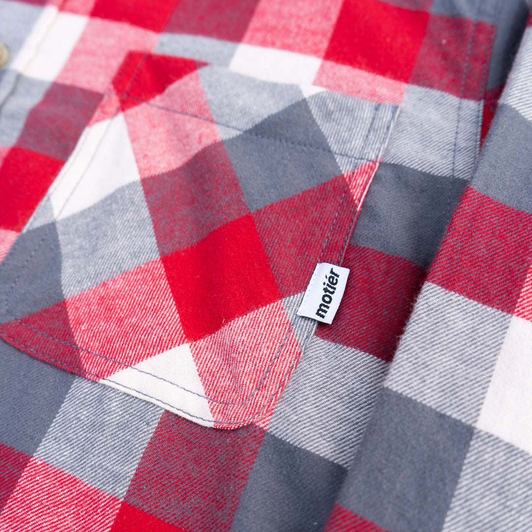 Motier Essential Flannel (Red/Navy)