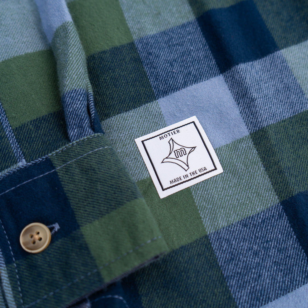 Motier Essential Flannel (Green/Navy)