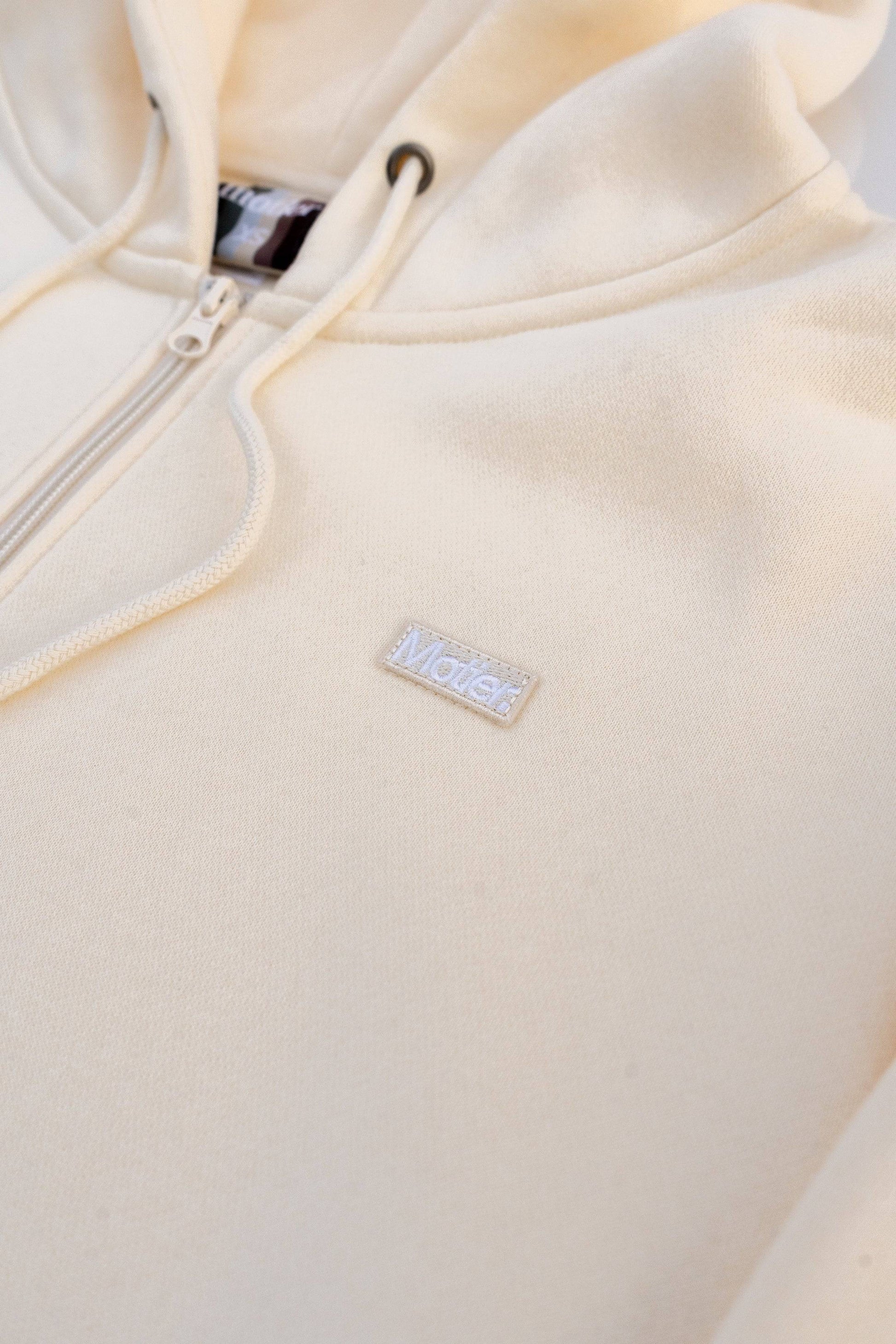 The Frances Full-Zip Hoodie (Cream) - Motier Lafayette 