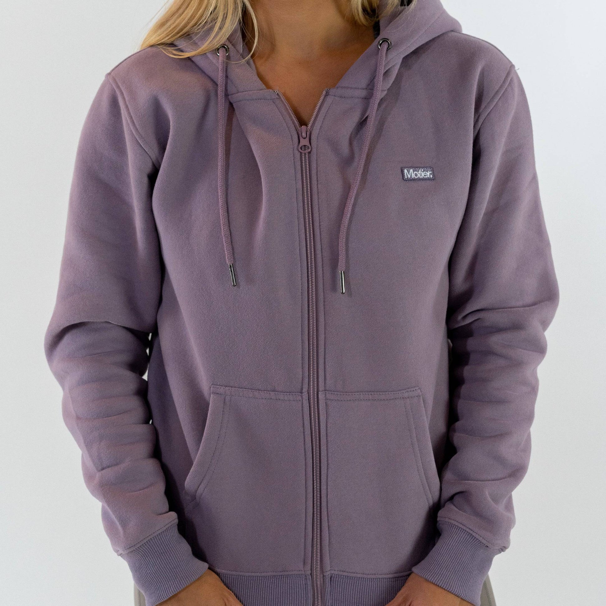 The Frances Full-Zip Hoodie (Plum Wine) - Motier Lafayette 