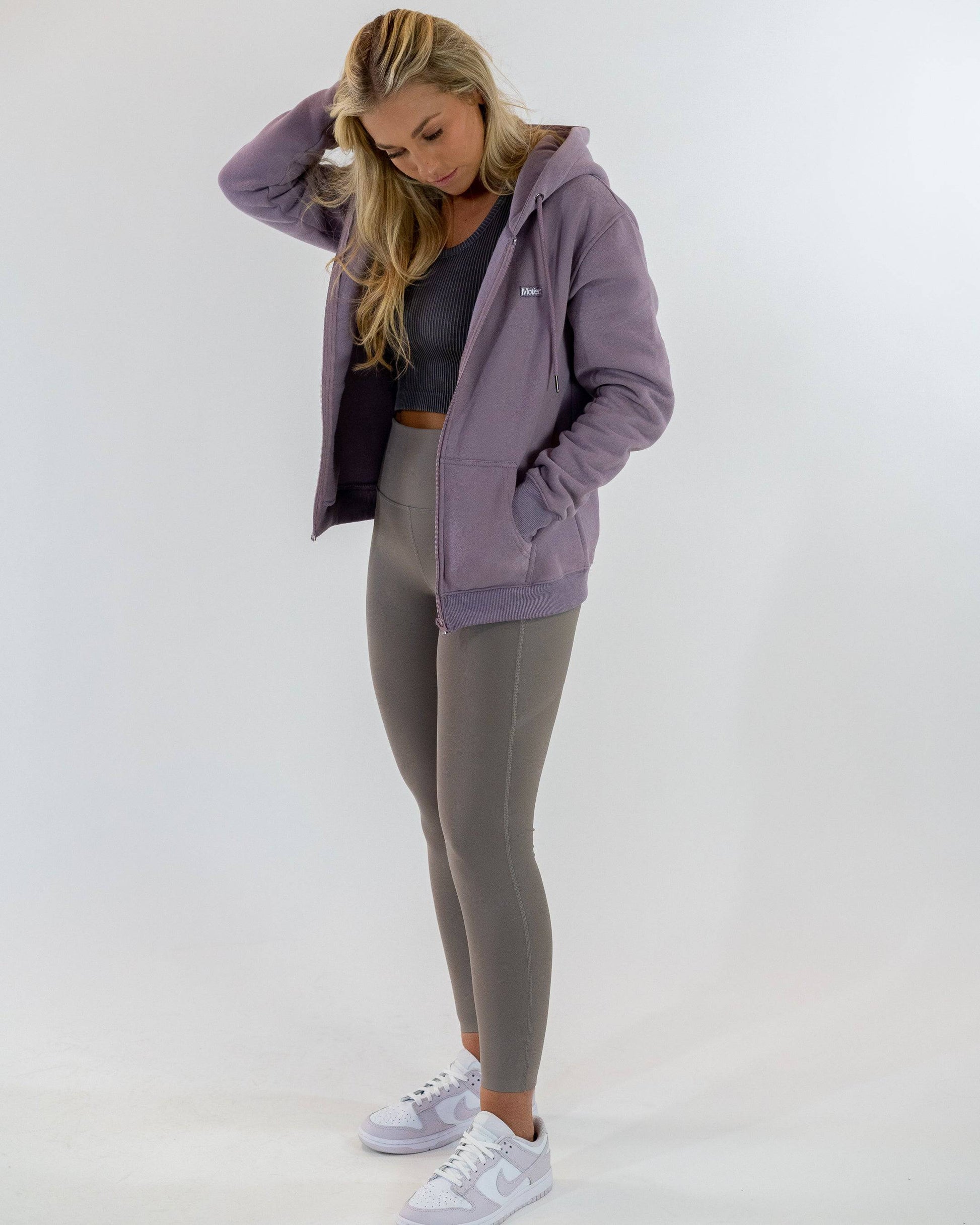 The Frances Full-Zip Hoodie (Plum Wine) - Motier Lafayette 