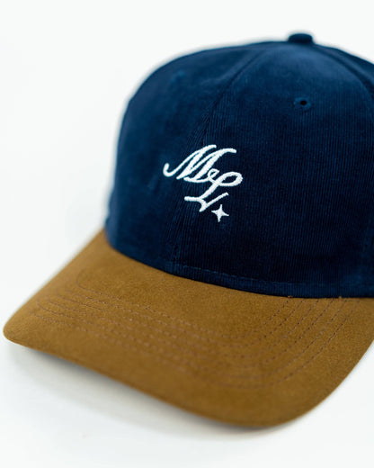ML Script Corduroy Strapback (Navy/Chicory)