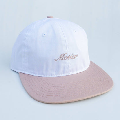 Two-Tone Script 6-Panel (White/Mauve)