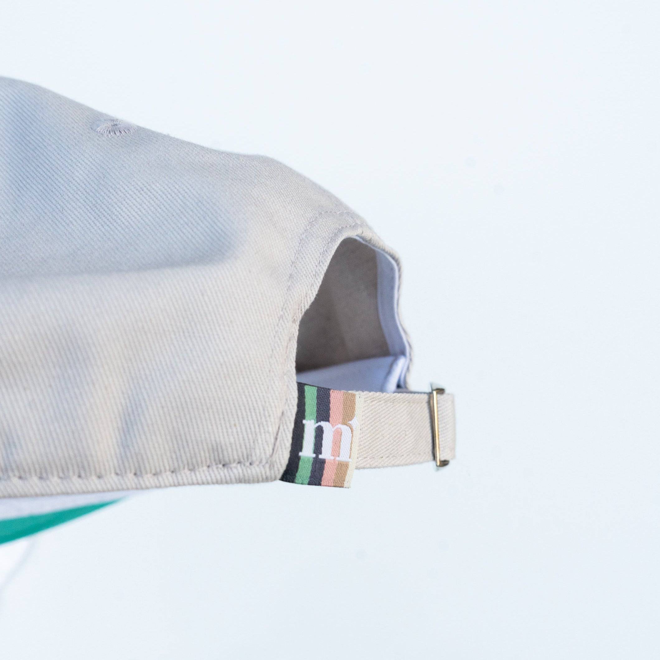 Two-Tone Script 6-Panel (Grey/Teal) - Motier Lafayette 