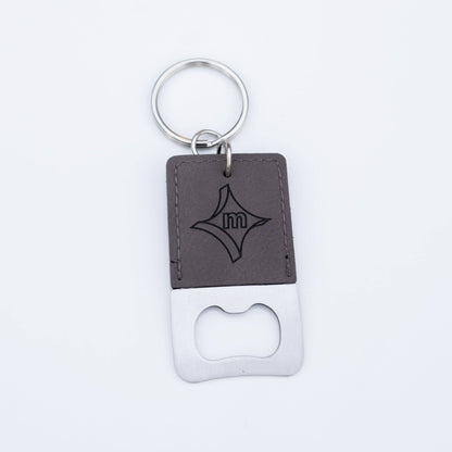 Motier Square Keychain Bottle Opener (Grey)