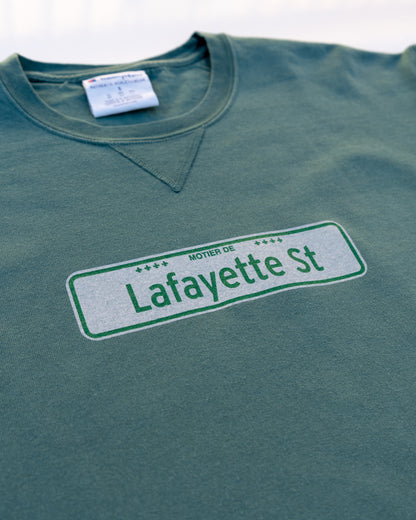 Lafayette Street Garment Dyed Crewneck (Atlantic Green)