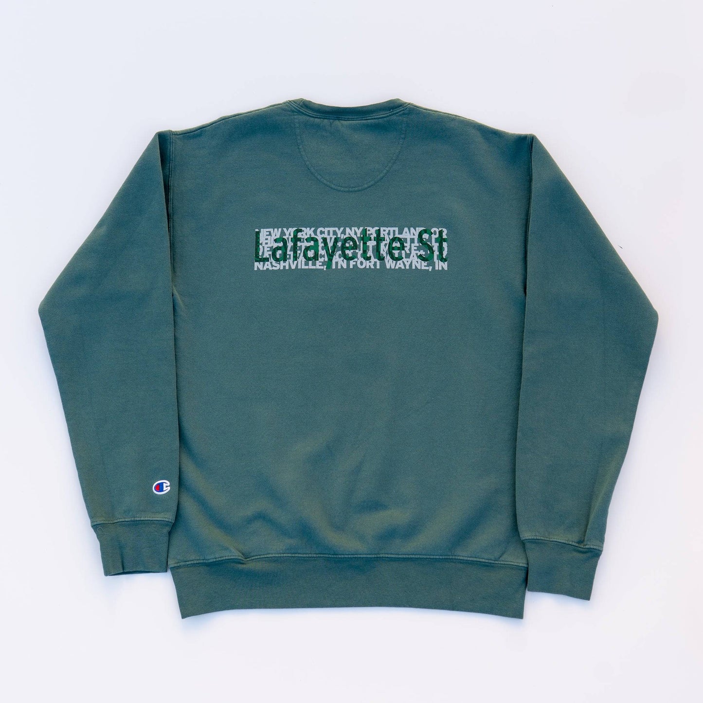 Lafayette Street Garment Dyed Crewneck (Atlantic Green)