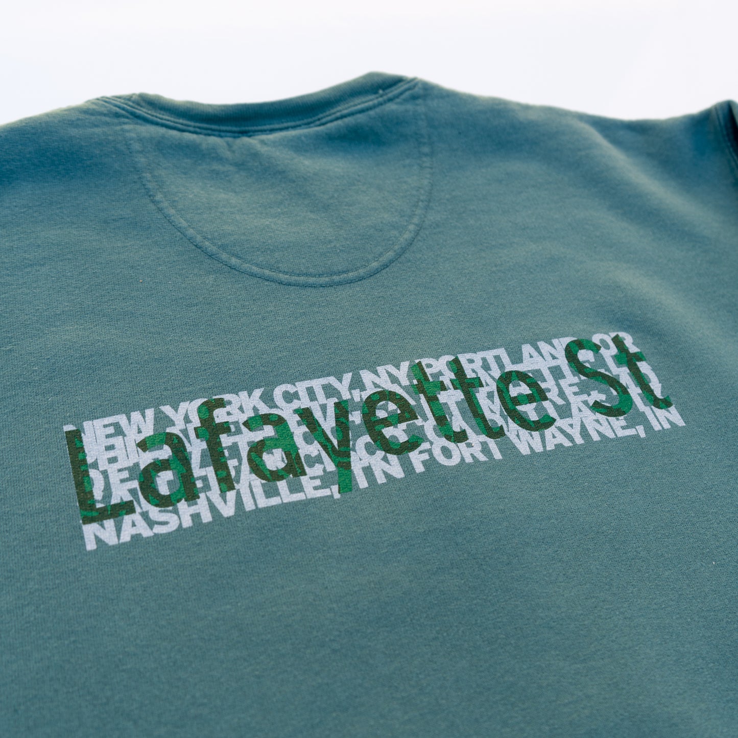 Lafayette Street Garment Dyed Crewneck (Atlantic Green)