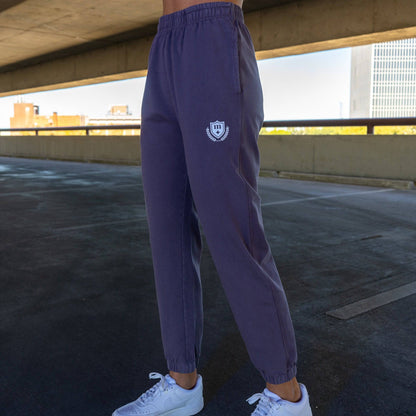 Elegant Crest Mineral Washed Sweatpants (Arcane)