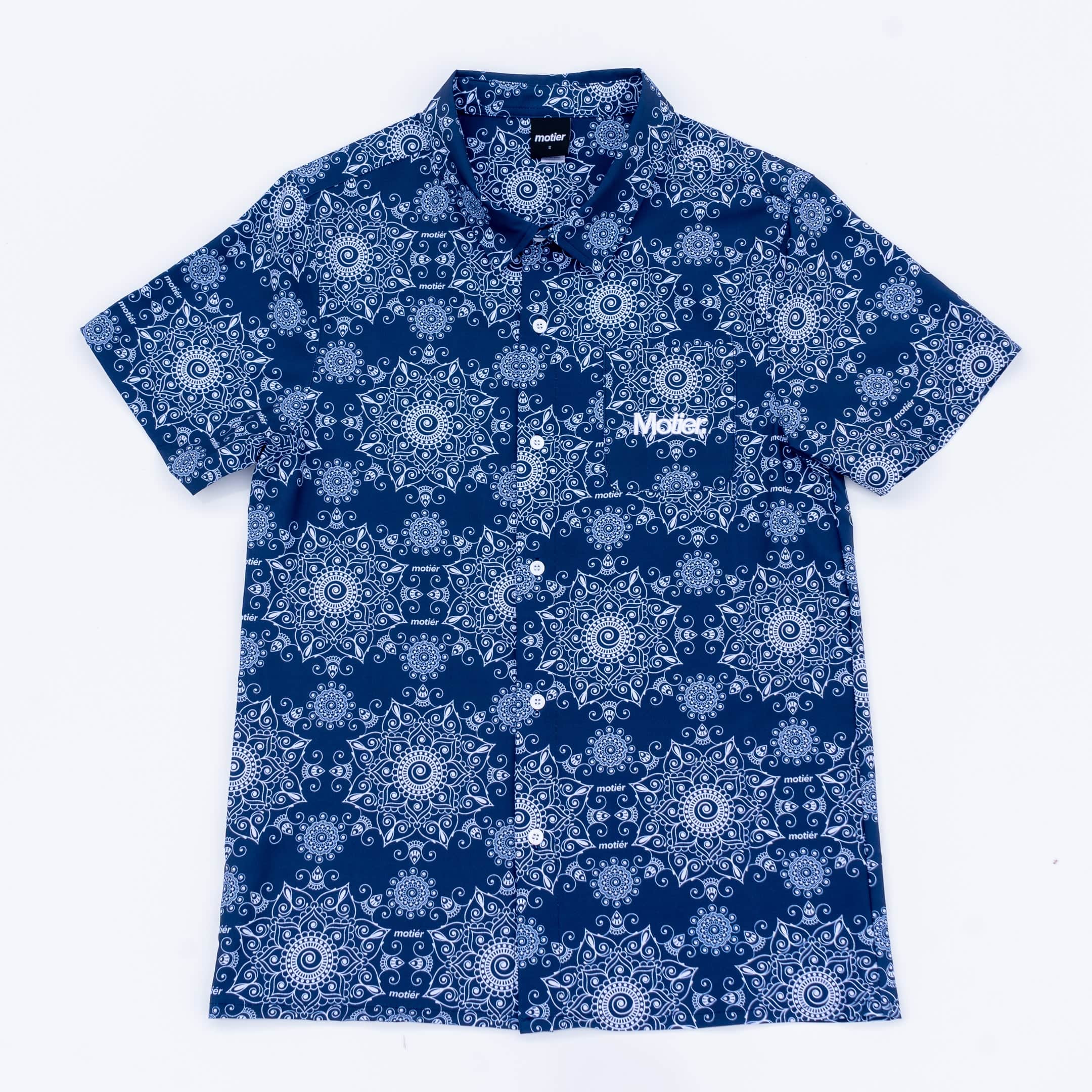 Motier Paisley Button Down (Navy) - Motier Lafayette 