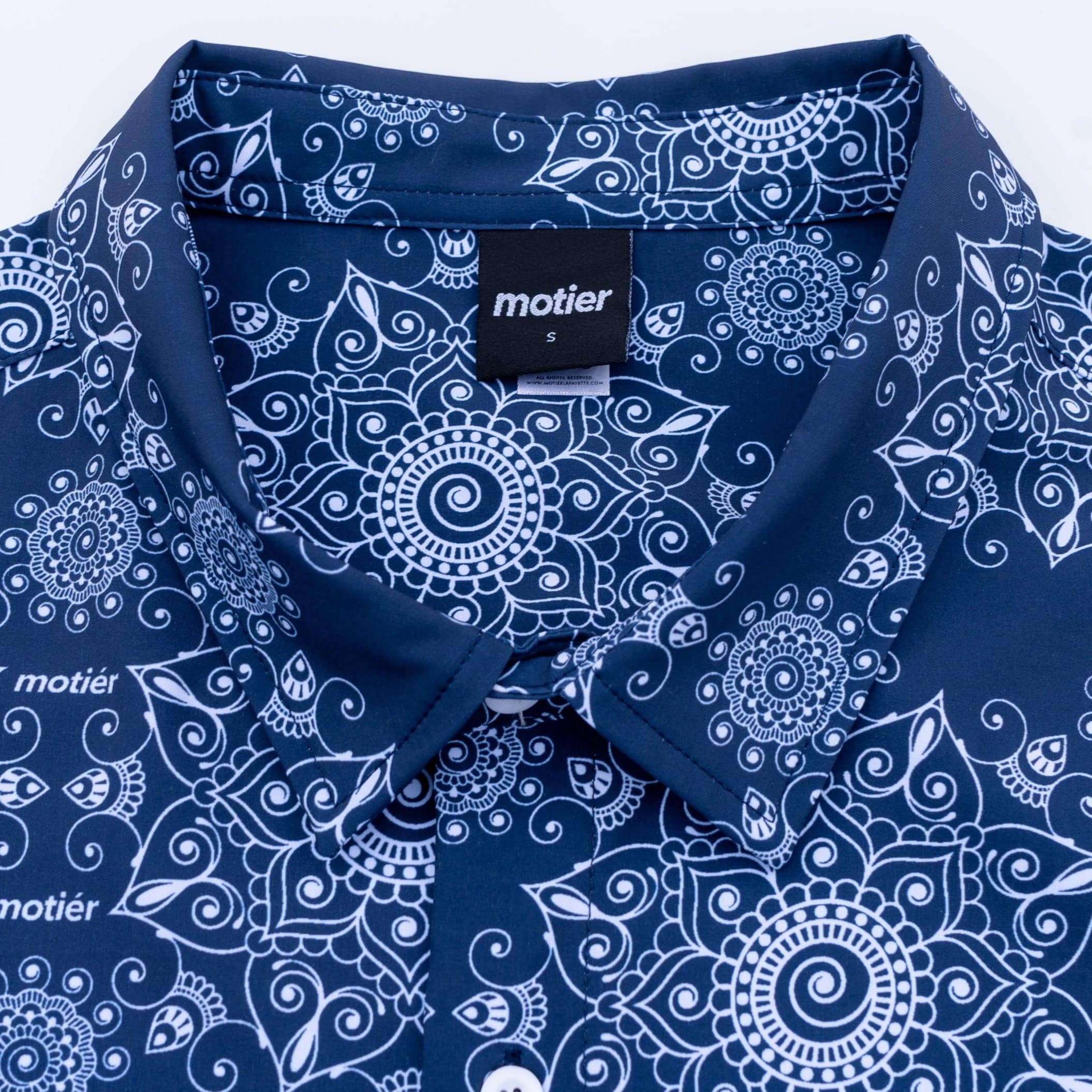 Motier Paisley Button Down (Navy) - Motier Lafayette 