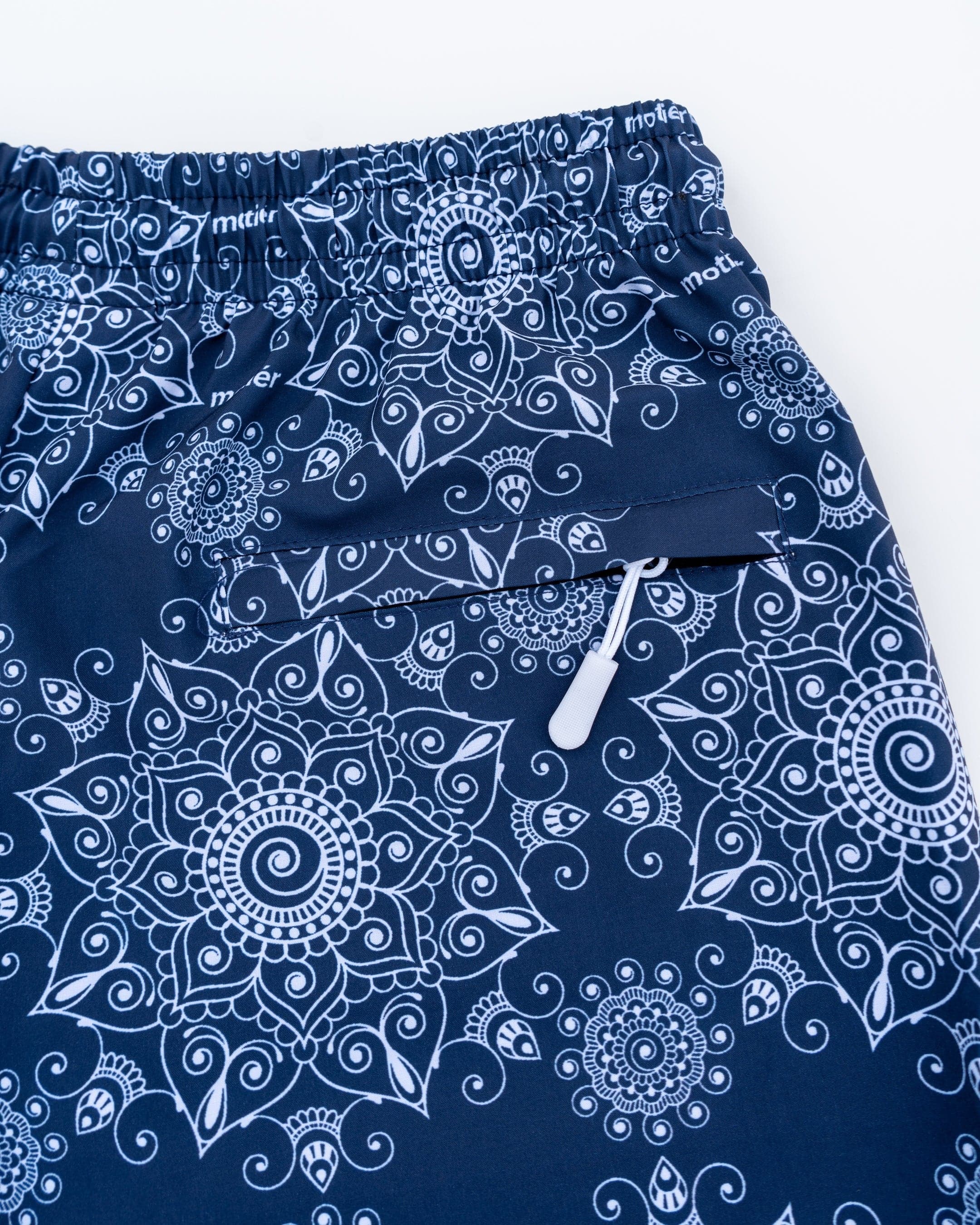Motier Paisley Boardshorts (Navy) - Motier Lafayette 