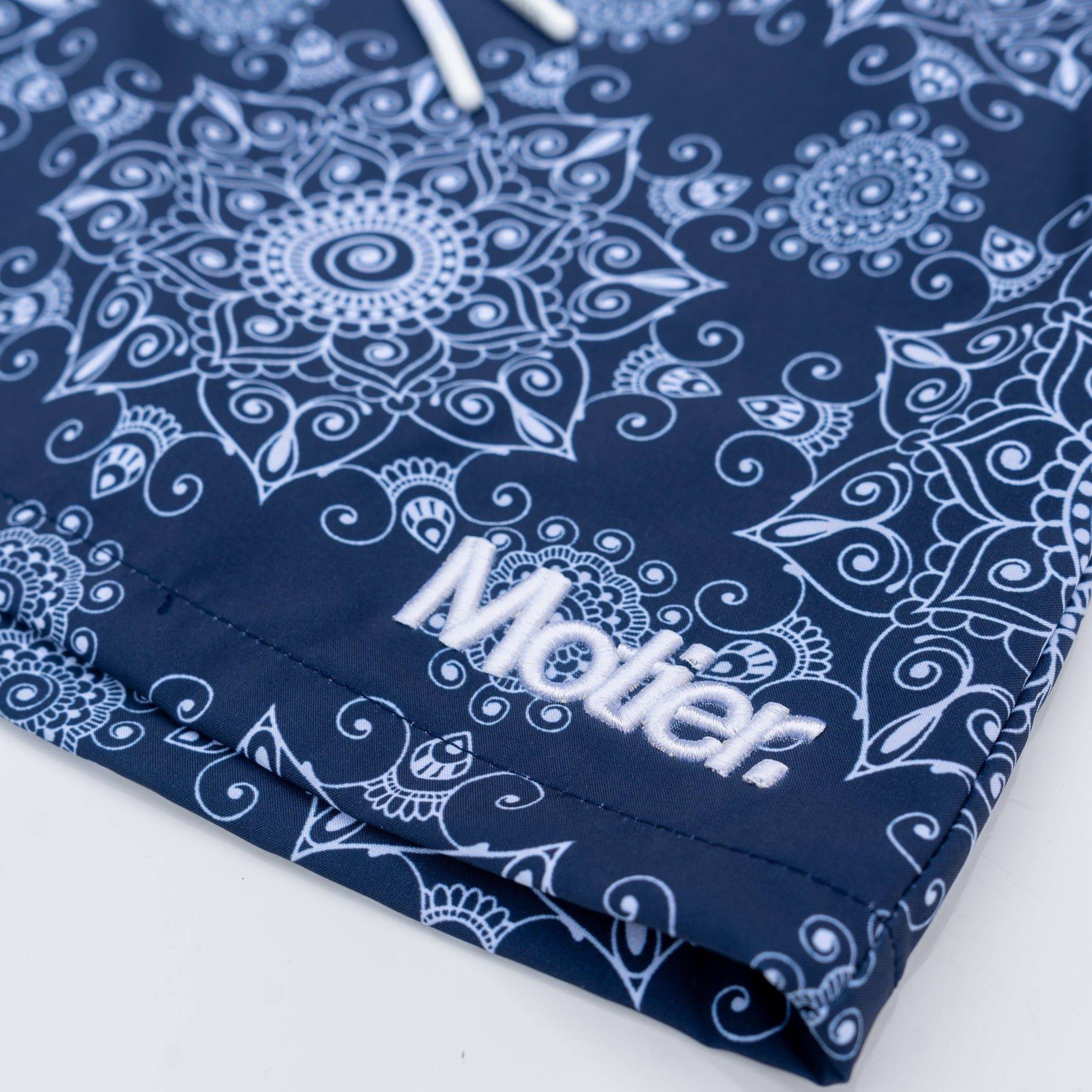 Motier Paisley Boardshorts (Navy) - Motier Lafayette 