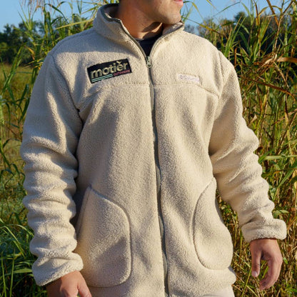 The Motier Outdoors Sherpa Full-Zip Fleece Jacket (Desert Storm) - Motier Lafayette 