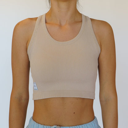 Ribbed Over-Dyed Tank (Stone)