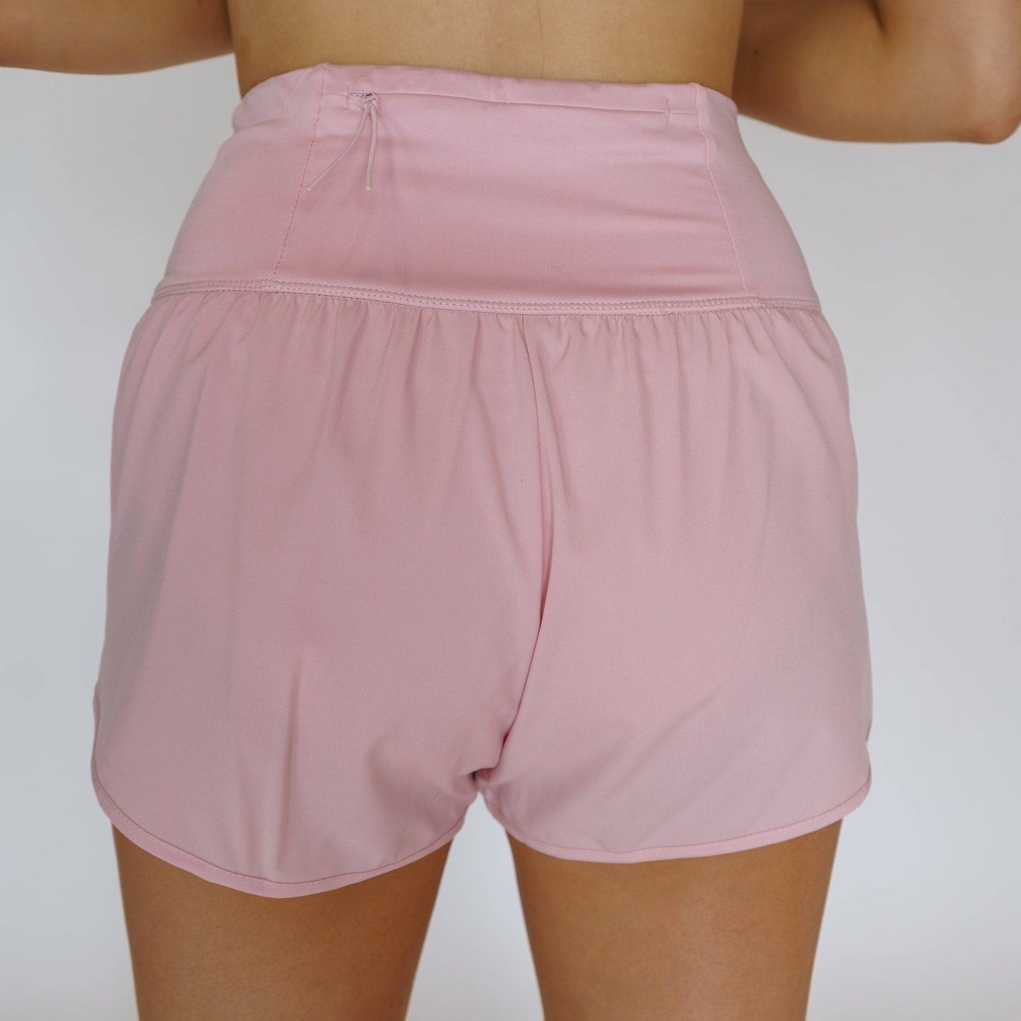 Highwaist Active Split Shorts (Light Pink)