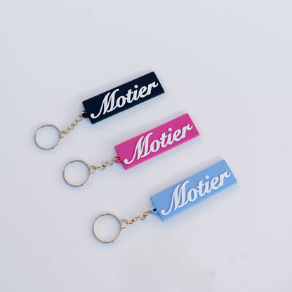 Motier Script Keychain