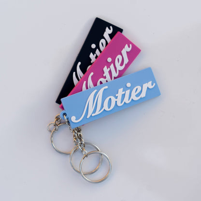 Motier Script Keychain